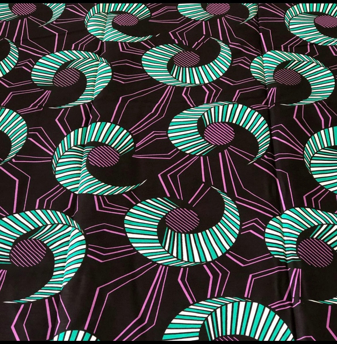 Pattern Print: Kente Cloth – Emerald Vinyl
